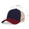 Casquettes de balle Logo personnalisé coton maille casquette de baseball en plein air pour les femmes couleur correspondant réglable papa chapeau Hip Hop hommes Snapback camionneur
