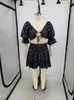 Wmstar Plus Size Women 2 Two Piece Outfits Sexy Crop Top and Mini Skirts Sets Dot Print Matching Wholesale Drop 240115