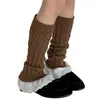 Women Socks Japanese Twist Knitted Ruffled Lace Hem Slouch Cover Drop