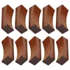 Servies Sets 12 Stuks Houten Keukengerei Enkele Concave Eetstokje Rest Supply Eenvoudige Eetstokjes Thuis Lepel Houder Praktische