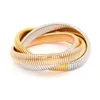 FYSARA Stainless Steel Elastic Bracelet Triple Wound Metal Bangle For Women Rope Colored Snake Style Unique Jewelry 240115