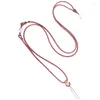 Charm Armband Handrope Weaving Necklace Rope Häng Enkelt och Fine Jade Honey Wax Pendant Men's Women's