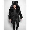 Wepbel peluche à capuche moelleux polaire fourrure veste fausse fourrure manteau Trench hommes hiver loisirs chaud manteau Long Type manteau fourrure vestes 240115