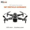 Drone pieghevole con doppia fotocamera, GPS, Wi-Fi, schermo LED, evita gli ostacoli e altro ancora