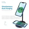 Boxare 30W Magnetic Wireless Charger Pad för iPhone 12 13 Pro Max Desktop Phone Stand Fast Charging Dock för Xiaomi Samsung