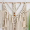 Big Macrame Wall Hanging Tapestry With Tassels Hand Woven Nordic Style For Living Room Bedroom House Art Decor Boho Decoration 240115