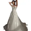 Sexy Applique A Line Wedding Dresses Elegant Spaghetti Straps Bridal Gown Simple Lace vestidos de novia Custom Made