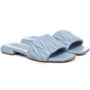 디자이너 Miui Womens Beach Slippers 유명한 클래식 플랫 힐 Summer Fr.ee 운송 디자이너 슬라이드 신발 신발 섹시 샌들 크기 36-41