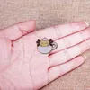 Brooches Super Cute Axolotl Coffee Cup Brooch Gift For Family And Friends Who Love Kawaii Stuff