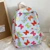 Sacs d'école Butterflies imprimé ordinateur portable sac à dos grande capacité simple sangle réglable en nylon multifonctionnel pour les adolescentes