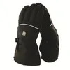 Rowerowe rękawiczki zimowe podgrzewane wiatroodporne ciepłe ciepło 3-poziomowe temperatura regulowana bateria ekran dotykowy podgrzewanie