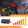 Luci fanale posteriore intelligente per allarme bicicletta con allarme a vibrazione telecomandato Lampada per bici a induzione automatica impermeabile antifurto