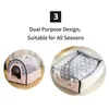 Foldable Dog House Kennel Soft Pet Sleeping Bed Tent Four Seasons Cat House Indoor Dog Cave Sofa Puppy Nest Basket Pet Supplies 240115