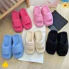slides designer women Elevated plush cotton mop Elegant and luxurious indoor classic style with a high cm ultra-high cotton mop 8.5cm