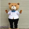 2019 Ours en peluche de TED Costume de mascotte de dessin animé pour adulte Déguisement289l