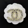 20 Style Luxury Women Designer Brand Letter Brooches 18K Gold Plated Inlay Crystal Rhinestone Jewelry Brooch Pearl Pin Marry Christmas Party Gift