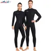 Swim Wear New 3mm wetsuit men's one-piece warm surf diving suit women's long-sleeved winter snorkeling swimsuit wetsuit men swimmingL240115