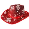 Berets Y166 Weihnachten Flat Top Hut Unisex Cosplay Kostüm Cowboy Party Bühne Requisiten