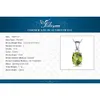 Bijoux 2.2CT NATUREL GREEN PERIDOT 925 Collier pendentif en argent sterling pour les femmes sans chaîne rose or jaune or plaqué240115