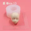 Soft pottery Q version silicone face mold ultralight clay soft fondant bjd SD baby 240113