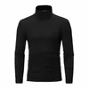 Autumn Winter Mens Thermal Long Sleeve Roll Turtleneck TShirt Solid Color Tops Male Slim Basic Stretch Tee Top 240115