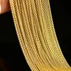 YUNLI Real 18K Gold Twisted Chain Necklace Simple Style Pure AU750 Hemp Rope Chain For Women Fine Jewelry Gifts240115