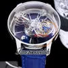 RMF AT100.30. AC Astronomia Tourbillon Mechanical Hand Winding Mens Watch Skeleton Celestial Body Dial Alligator Leather Super Edition Watches TimezoneWatch A05C