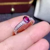 Cluster Rings CoLife Jewelry Natural Garnet Silver Ring For Daily Wear 4mm 6mm Real 925