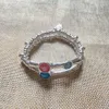 Joyería de diseñador, collar de lujo, marca de moda española Unode50, pulsera de cristal azul, adorno plateado, regalo de Instagram