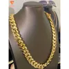 Bijoux de mode Colliers de placage en or 925 Chaîne de liaison cubaine Hip Hop Miami Silver Hop Miami pour hommes