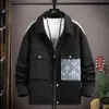 Wiosenny jesienny płaszcz do mężczyzn Nowy modny modny na Instagram wszechstronny i przystojny kołnierz Flip Top Casual Jacket