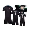 Captain Tsubasa costumes Wakabayashi Genzo Jersey Football Suit Uniform Quick dry fabric Kid Adult size Cosplay Costume2915