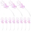 Decorative Flowers 50 Pcs Water Drop Beaded Garland Decoration Decorate Floral Stems Artificial Acrylic Faux