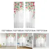 Curtain 2Pcs Printed Curtains Light Filtering For Farmhouse Nursery El