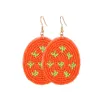 New Style Handmade Woven Rabbit Radish Chicken Rice Bead Earrings