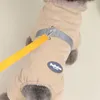 Hundebekleidung Warme Winter-Haustiermantelkleidung für Welpen Kleine Hunde Haustiere Jacke verdicken Pelzkragen Kleidung Overall Chihuahua Kostüm Mops