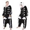 할로윈을위한 성인의 인간 골격 키게 루미와 죽은 여자와 남성의 날 onesie skull costume267v