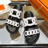 Chypre sandaler lyxdesigner män kvinnor andra farbror tofflor höst mode platta sandaler äkta läder högkvalitativa avslappnade tofflor storlek 35-45 med låda