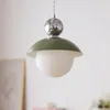 Lampes suspendues chapeau de noël français rétro vert chambre lampe de chevet nordique créatif haut de gamme restaurant
