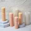 Craft Tools Large Geometric Ripple bubble Cylindrical Candle Silicone Mold Geometric Pillars Candle Mould Home Wedding Chapel Decor Gypsum YQ240115