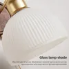 Wall Lamp Nordic Glass For Living Room Bedroom Bedside Aisle Wood Color Light With Pull Switch Homestay Art Decorative E27