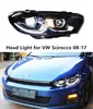 Phare de clignotant de voiture pour VW Scirocco LED phare de jour 2008-2017 lentille de projecteur de faisceau haut