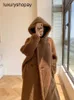 Maxmaras Coat Teddy Bear Womens Cashmere Płaszcze wełna wełna zima 2024 NOWOŚĆ MAILLARD LAMP z bawełnianą z kapturem Faux Fur Long