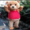 2018 Usine Ours en peluche de TED Costume de mascotte adulte pour Hallowmas Chrstmas party305a