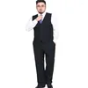 Men's Vests Plus Size Suit Vest V-neck Sleeveless Coat Blue And Black Can Choose Very Cool Waistcoat For Fat Men