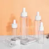 Botellas de almacenamiento Botella cuentagotas de vidrio transparente 80 ml 4 piezas para aceites esenciales Laboratorio Productos químicos Farmacia Viajes