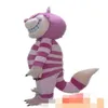 Fantasia personalizada de mascote de gato rosa tamanho adulto 218l
