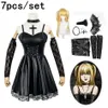 Theme Costume Death Note Cosplay Misa Amane Imitation Leather Sexy Dress glovesstockingsnecklace Uniform Outfit 221102265H