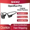 سماعات الأذن الأصلية Shokz OpenRun Pro Bone Pownuction IP55 Heatistant Headset Bluetooth 5.1 Sport Earbuds Openear