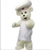 Halloween Fursuit Cute Chef Bear Mascot Costume Unisex Cartoon Anime theme character Carnival Men Women Dress Christmas Fancy Performance Party Dress